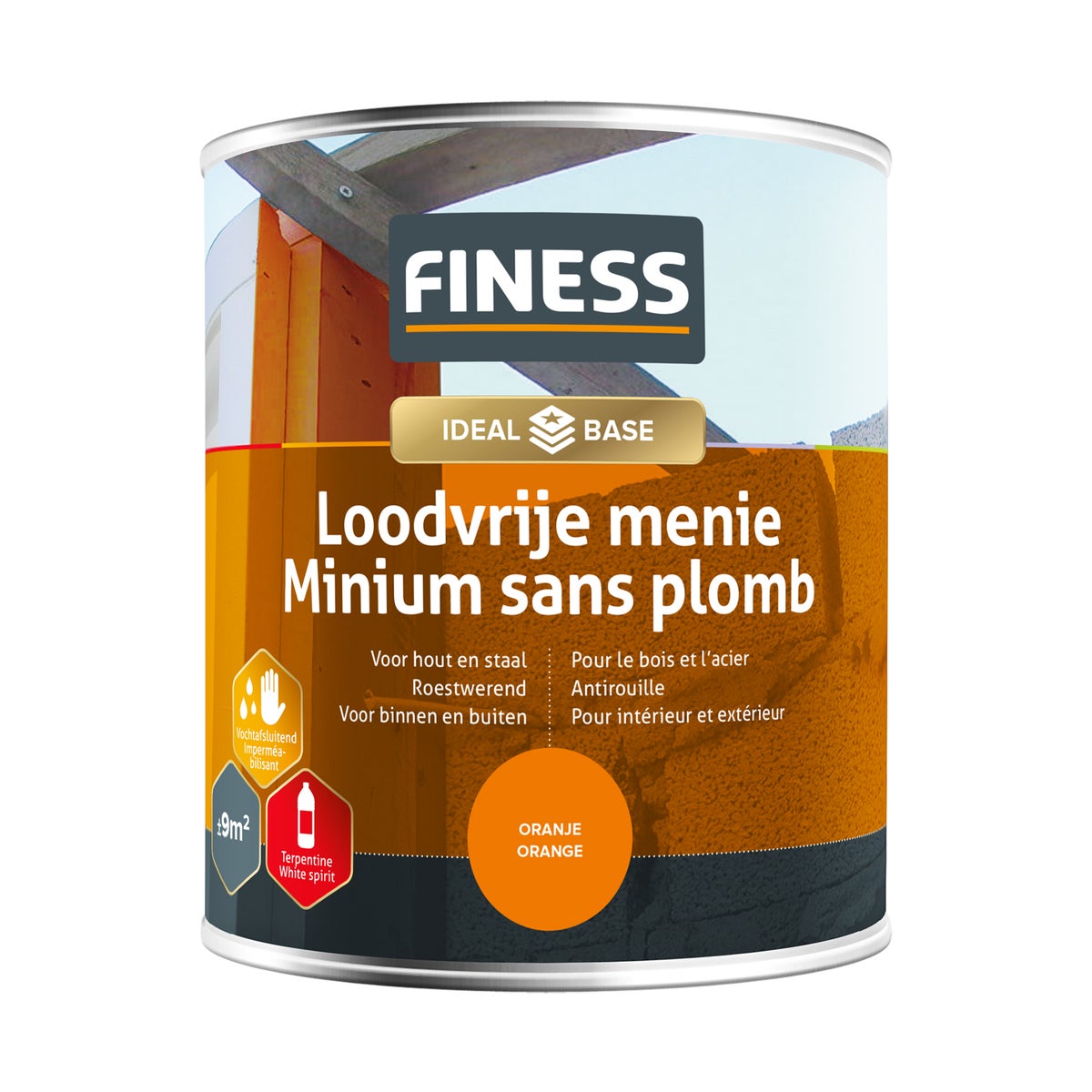 Menie loodvrij oranje 750 ml Finess Menie loodvrij oranje 750 ml Finess
