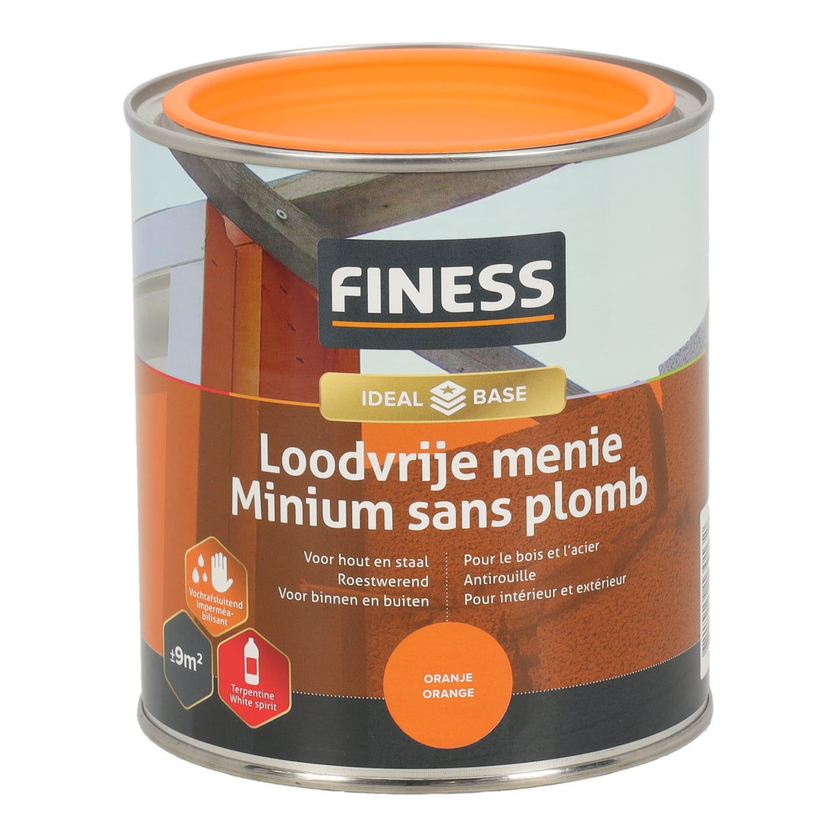 Menie loodvrij oranje 750 ml Finess Menie loodvrij oranje 750 ml Finess