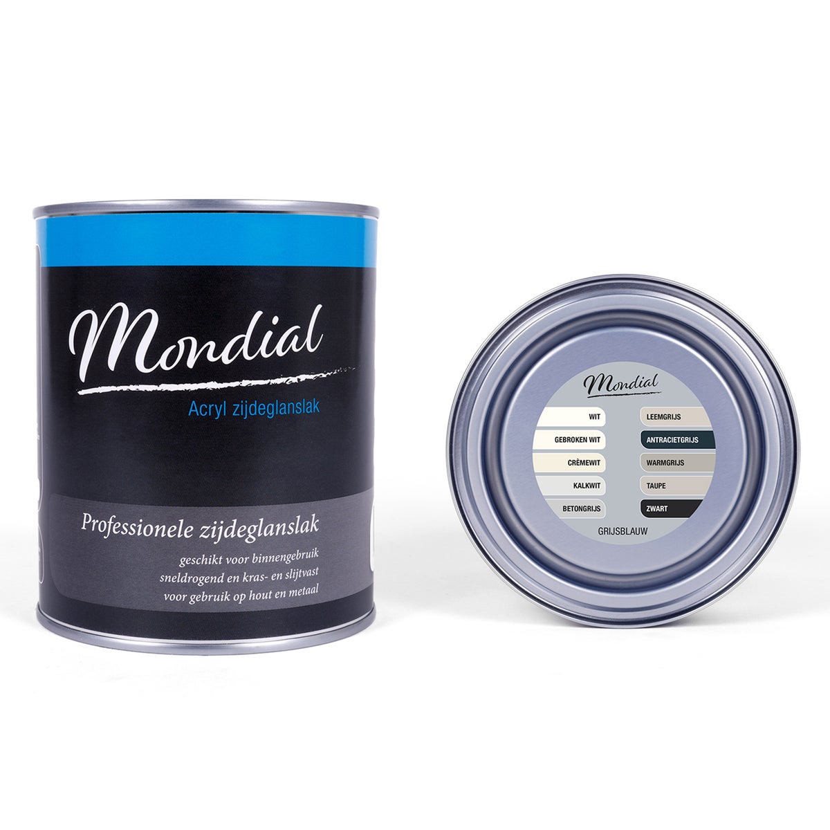 Zijdeglans grijsblauw 750 ml Mondial Zijdeglans grijsblauw 750 ml Mondial
