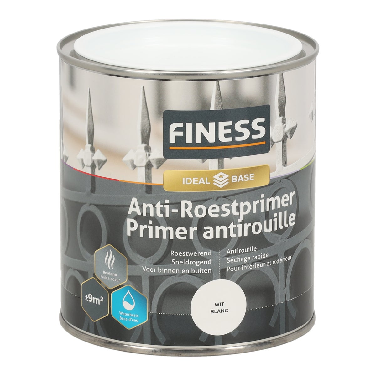 Primer anti-roest wit 750 ml Finess Primer anti-roest wit 750 ml Finess