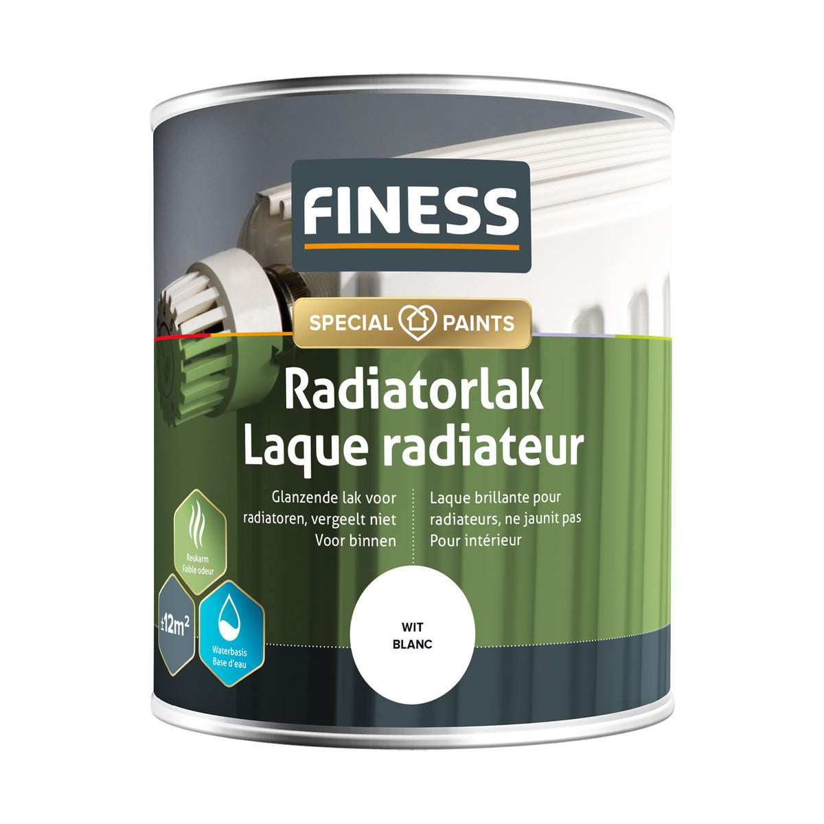 Radiatorlak wit 1410 750ml Finess Radiatorlak wit 1410 750ml Finess