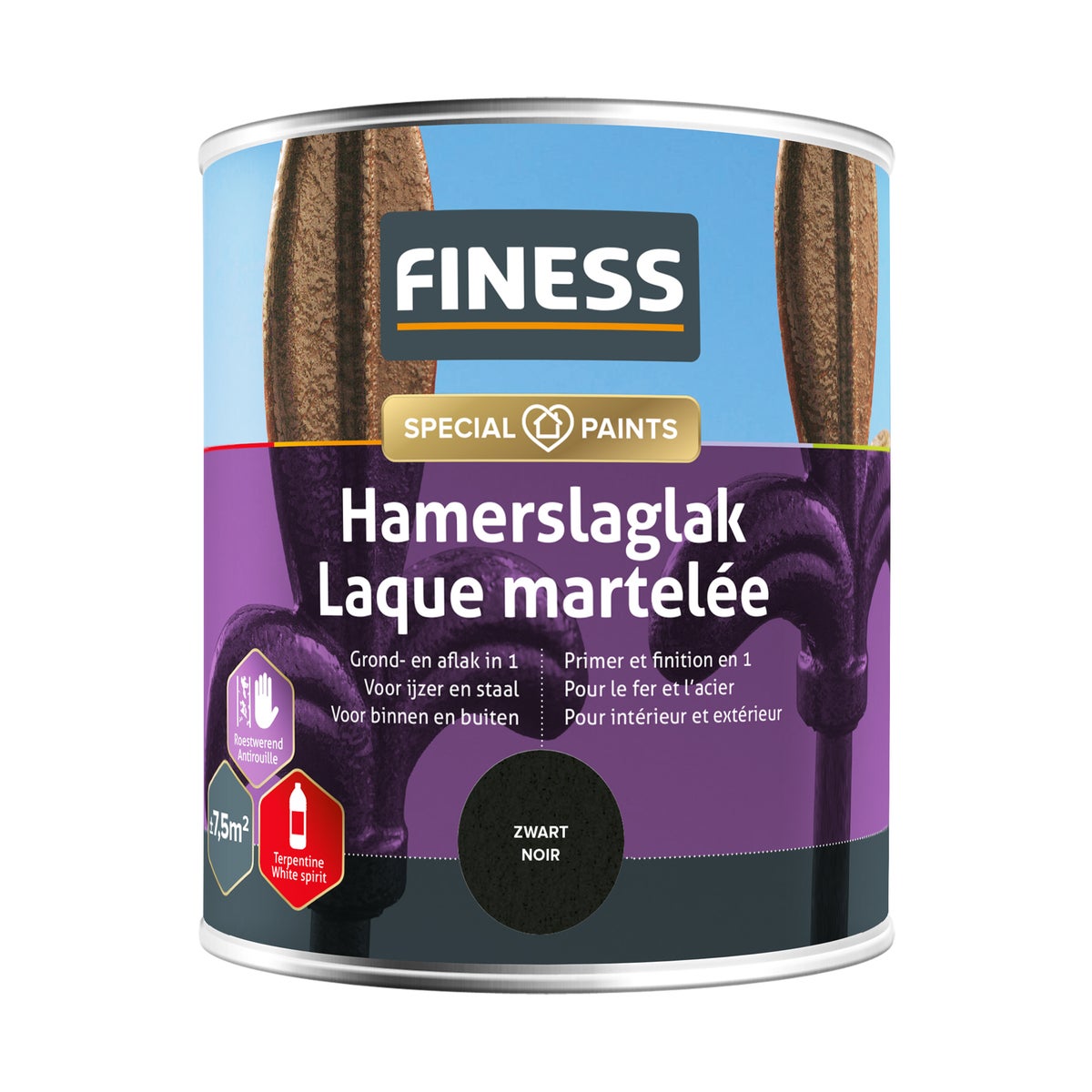 Hamerslag zwart 1487 750 ml Finess Hamerslag zwart 1487 750 ml Finess