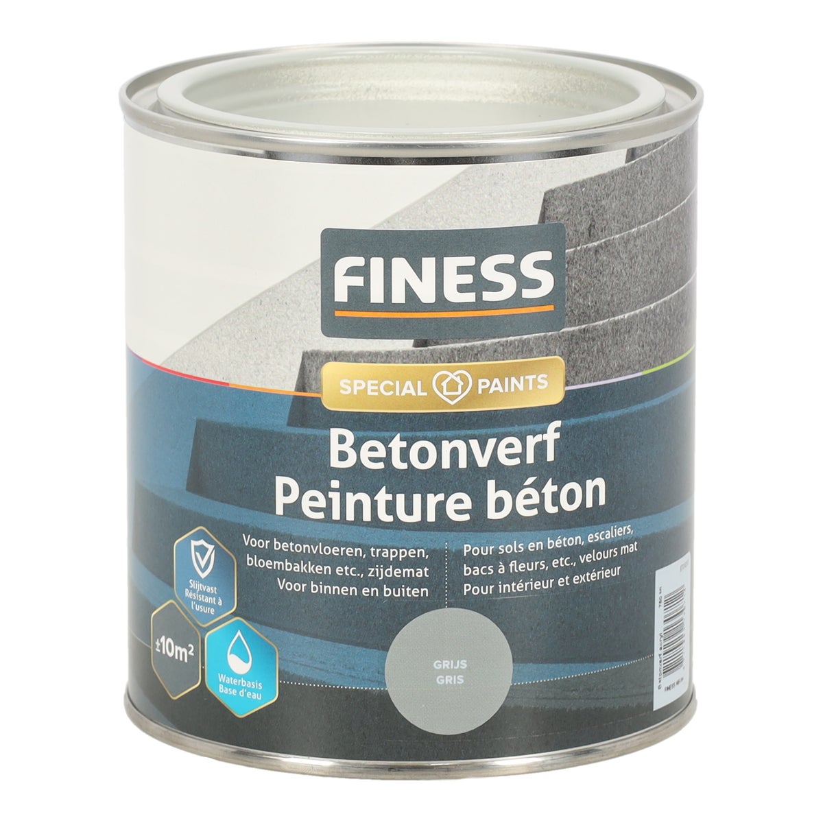 Betonverf acryl grijs 1457 750 Finess Betonverf acryl grijs 1457 750 Finess