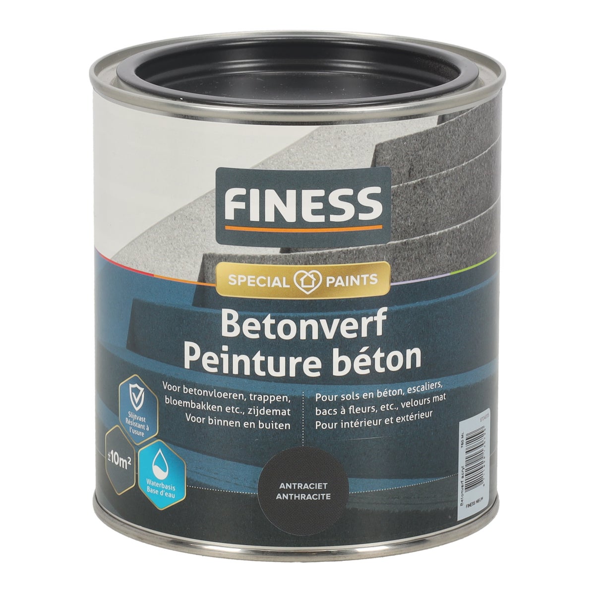 Betonverf acryl antraciet 1454 750 Finess Betonverf acryl antraciet 1454 750 Finess