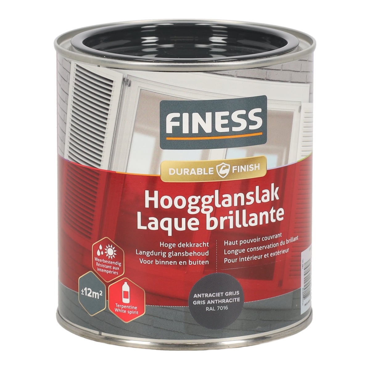 Hoogglans antraciet 14203 750 ml Finess Hoogglans antraciet 14203 750 ml Finess