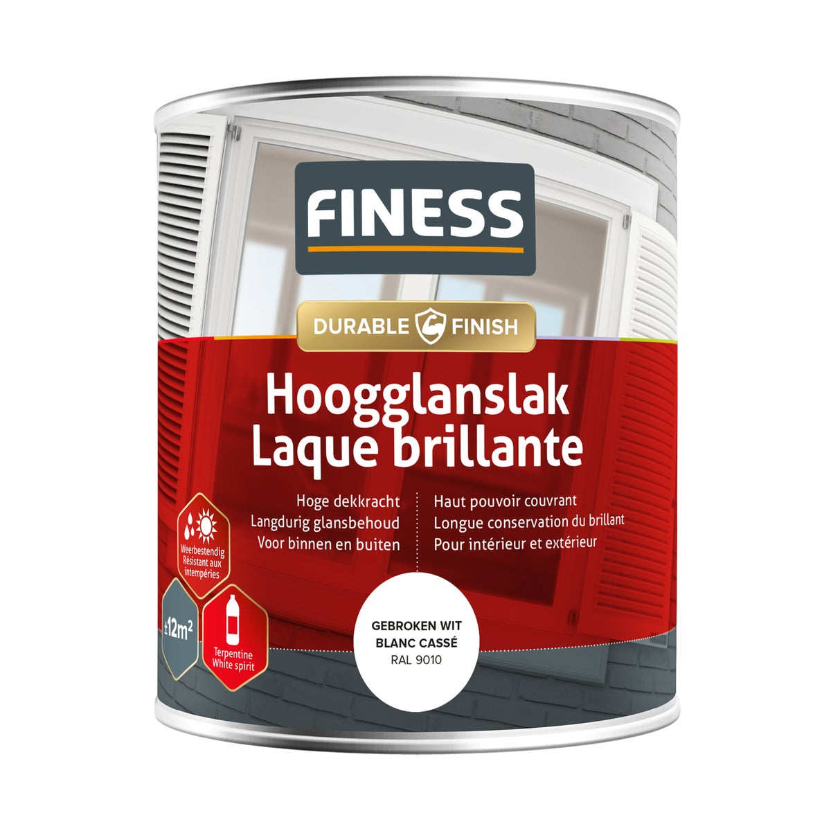 Hoogglans gebroken wit 14205 750 ml Finess Hoogglans gebroken wit 14205 750 ml Finess