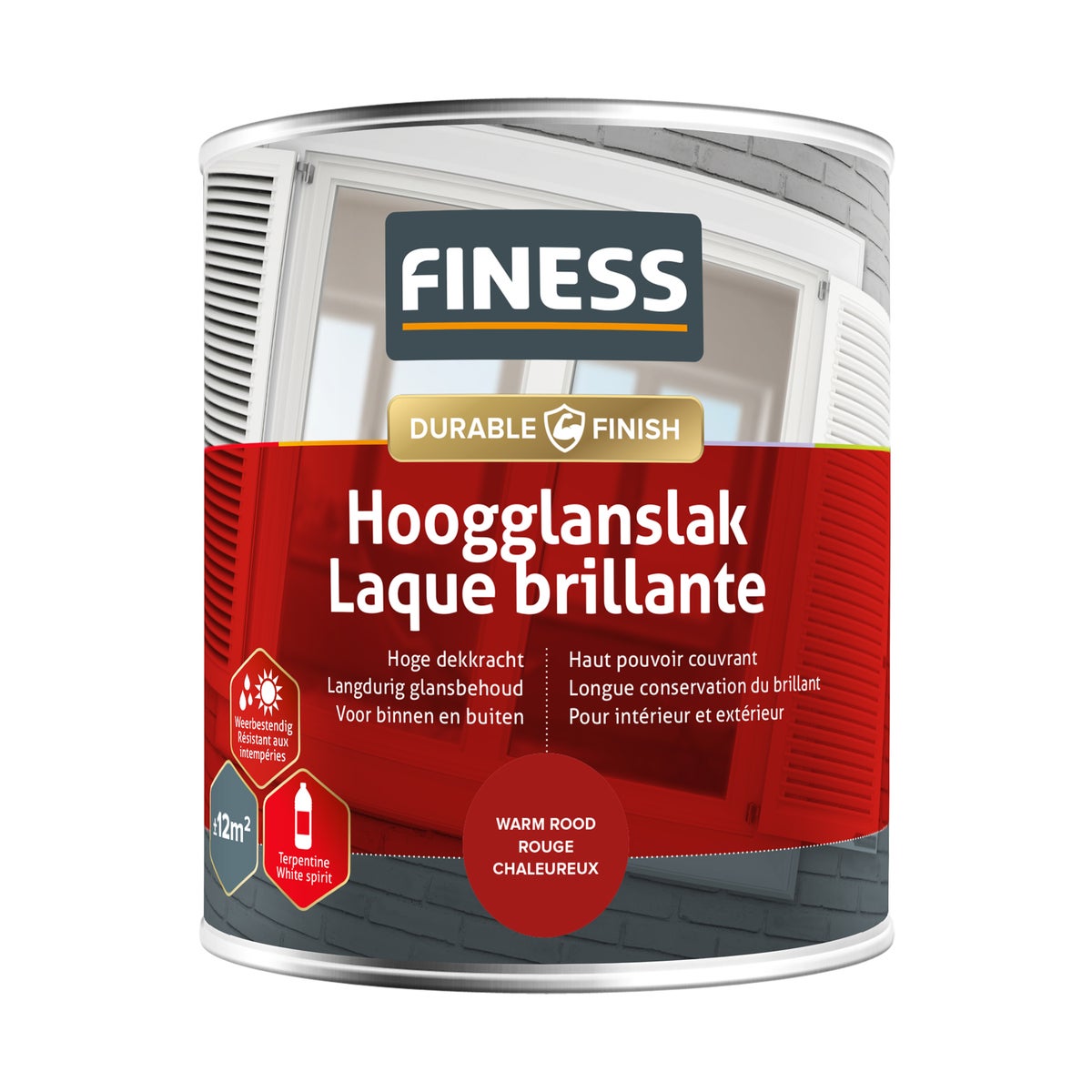 Hoogglans warm rood 14200 750ml Finess Hoogglans warm rood 14200 750ml Finess