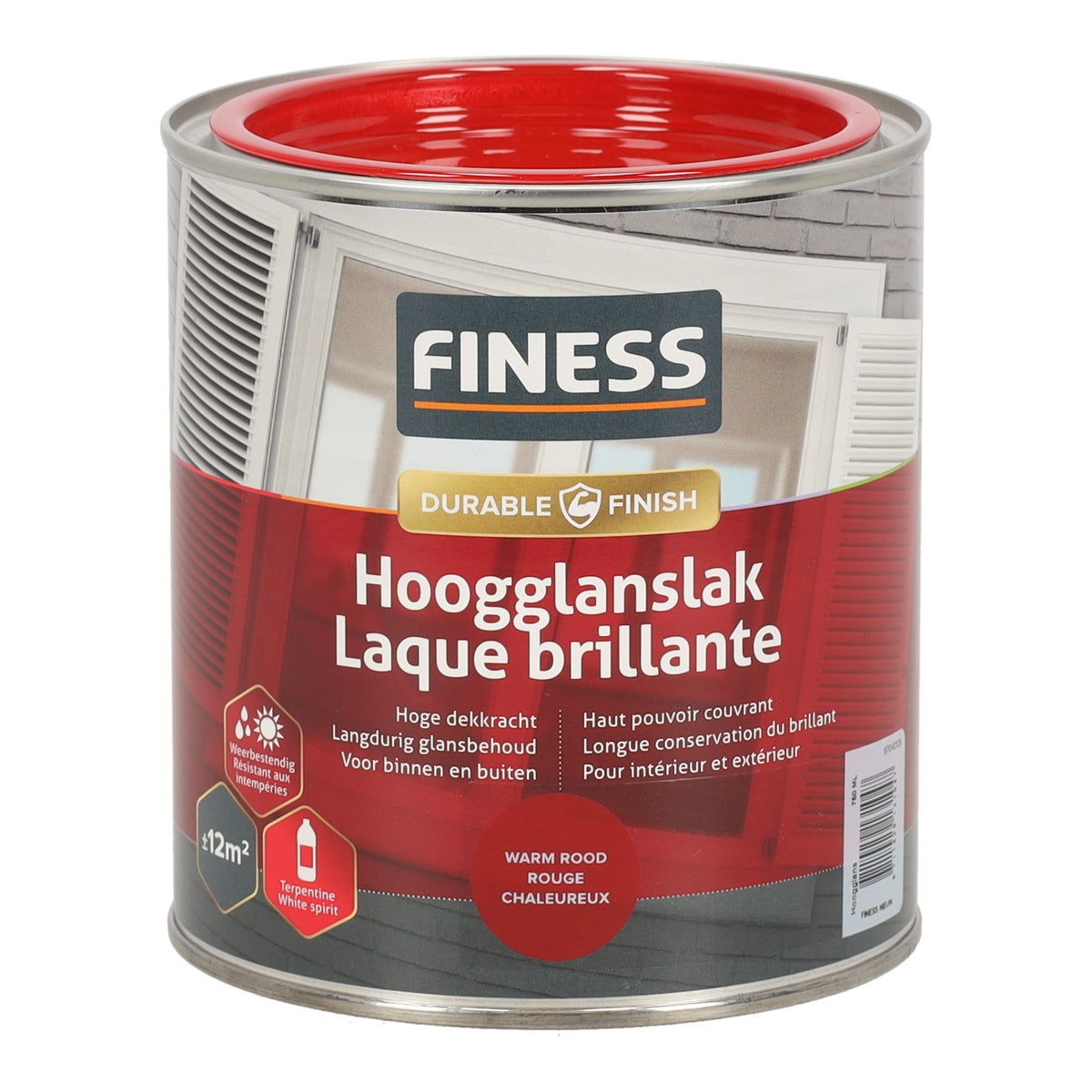 Hoogglans warm rood 14200 750 ml Finess Hoogglans warm rood 14200 750 ml Finess