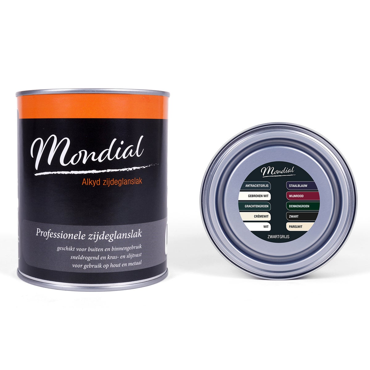 Zijdeglans Alkyd RAL7021 zwartgrijs 750 ml Mondial Zijdeglans Alkyd RAL7021 zwartgrijs 750 ml Mondial