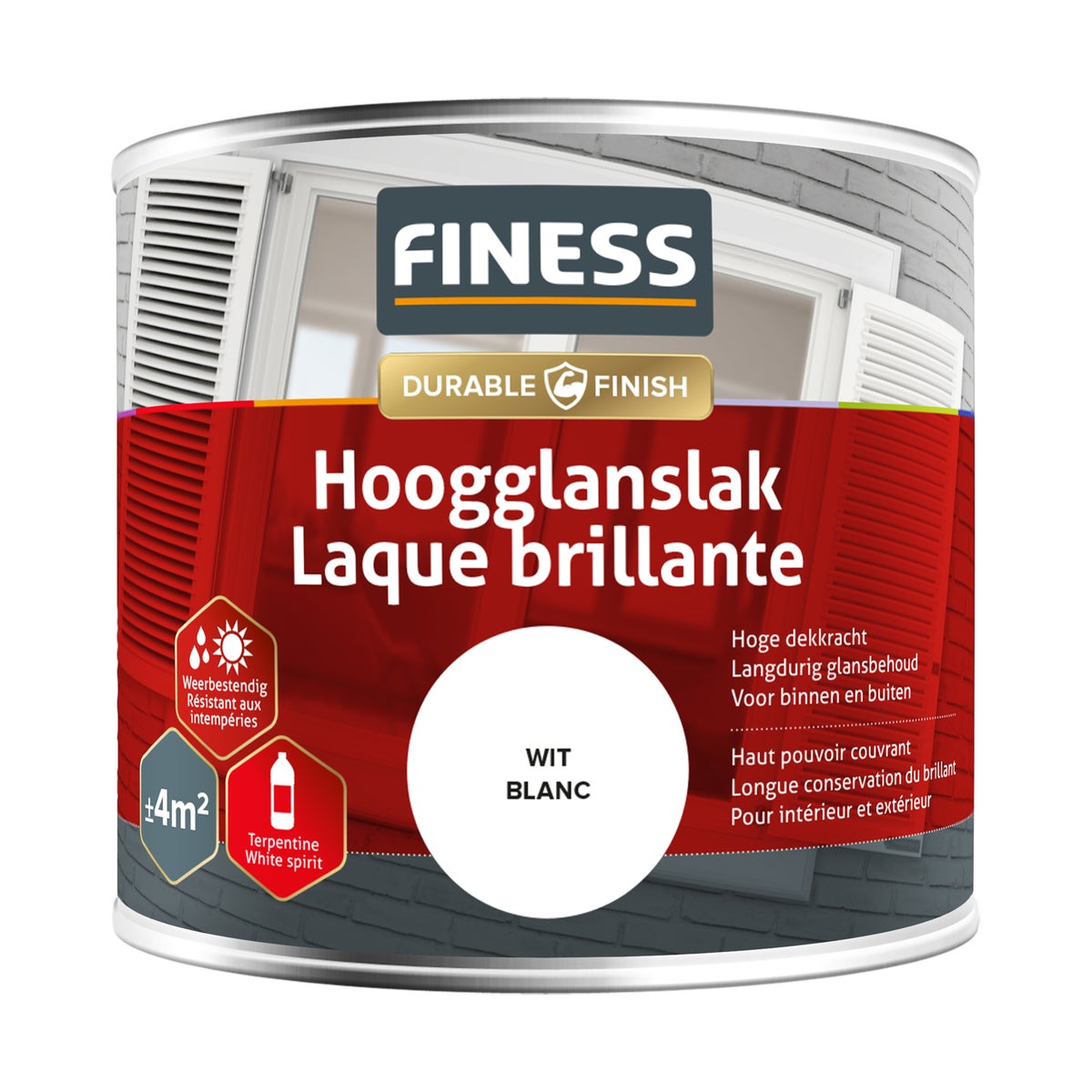 Hoogglans wit 1410 250ml Finess Hoogglans wit 1410 250ml Finess
