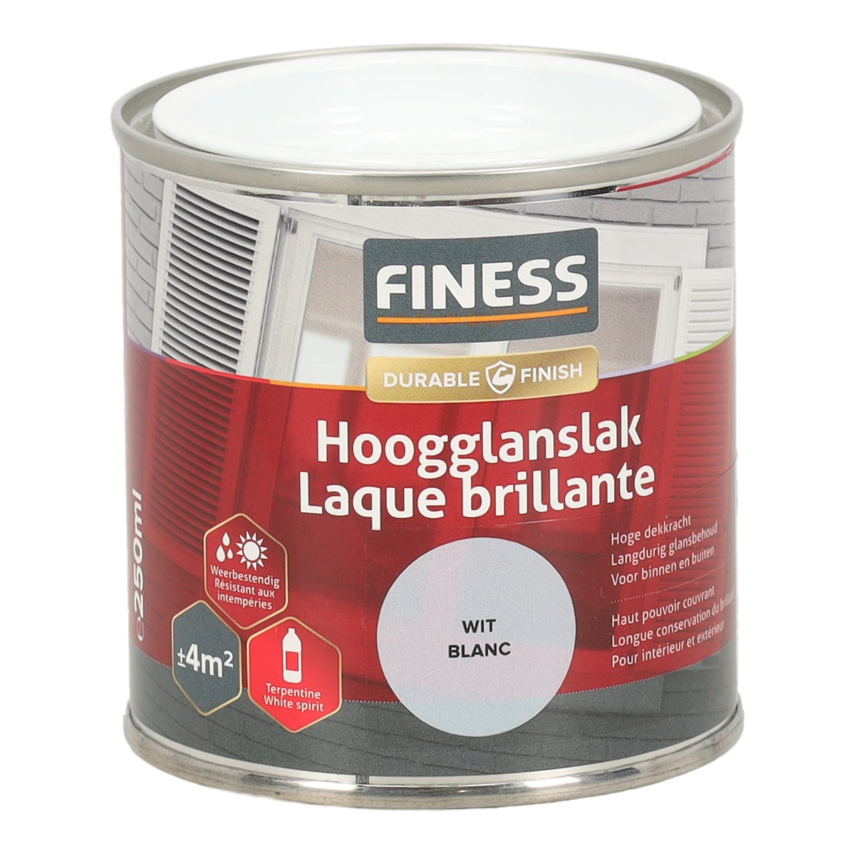 Hoogglans wit 1410 250ml Finess Hoogglans wit 1410 250ml Finess