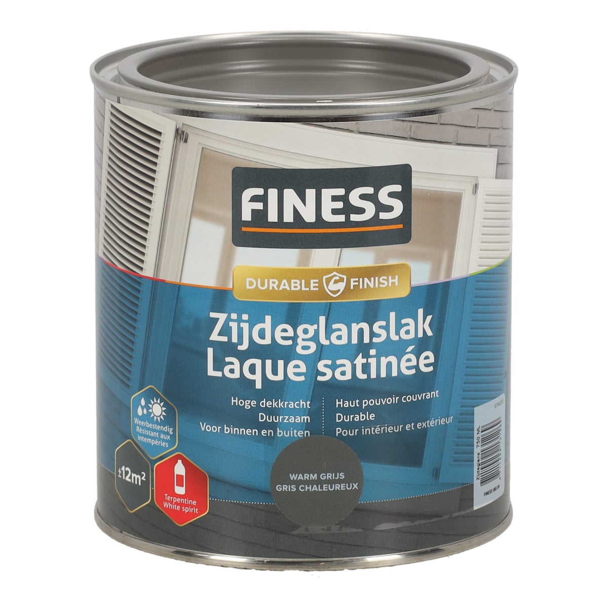 Zijdeglans warm grijs 14292 750ml Finess Zijdeglans warm grijs 14292 750ml Finess