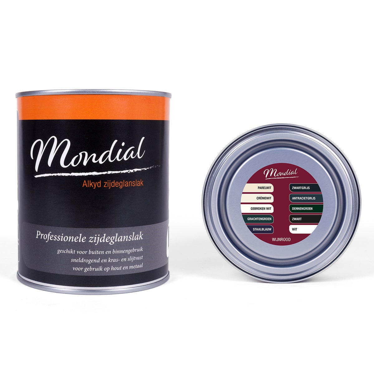 Zijdeglans Alkyd RAL3005 wijnrood 750 ml Mondial Zijdeglans Alkyd RAL3005 wijnrood 750 ml Mondial