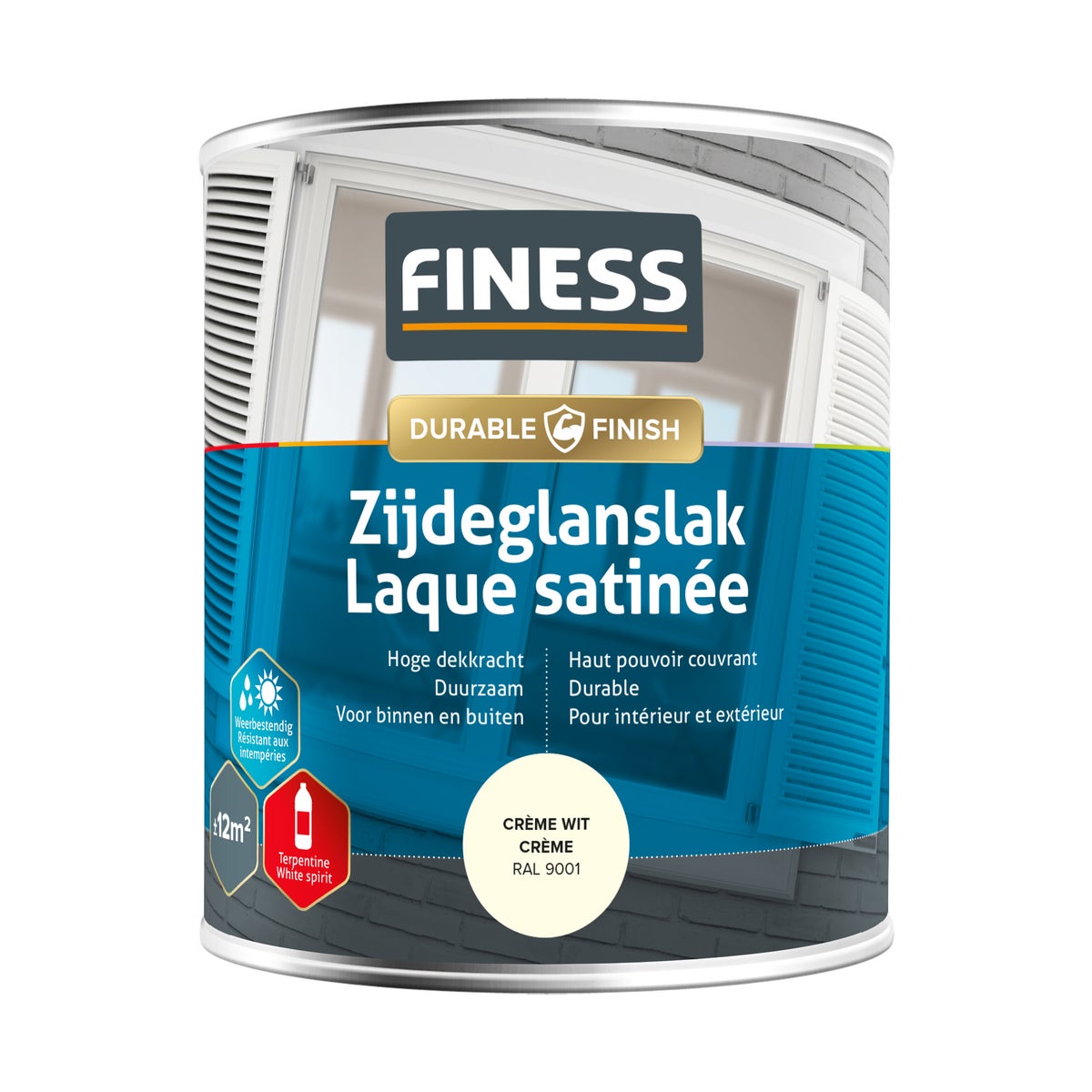 Zijdeglans crème wit 14204 750ml Finess Zijdeglans crème wit 14204 750ml Finess