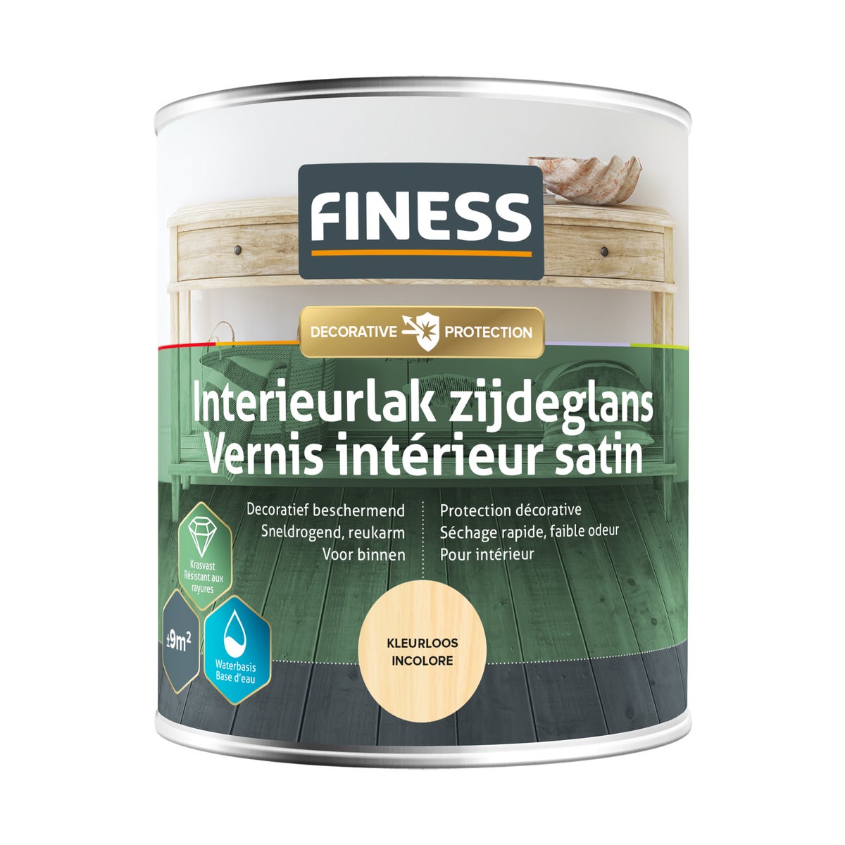 Interieurlak kleurloos 750ml Finess Interieurlak kleurloos 750ml Finess