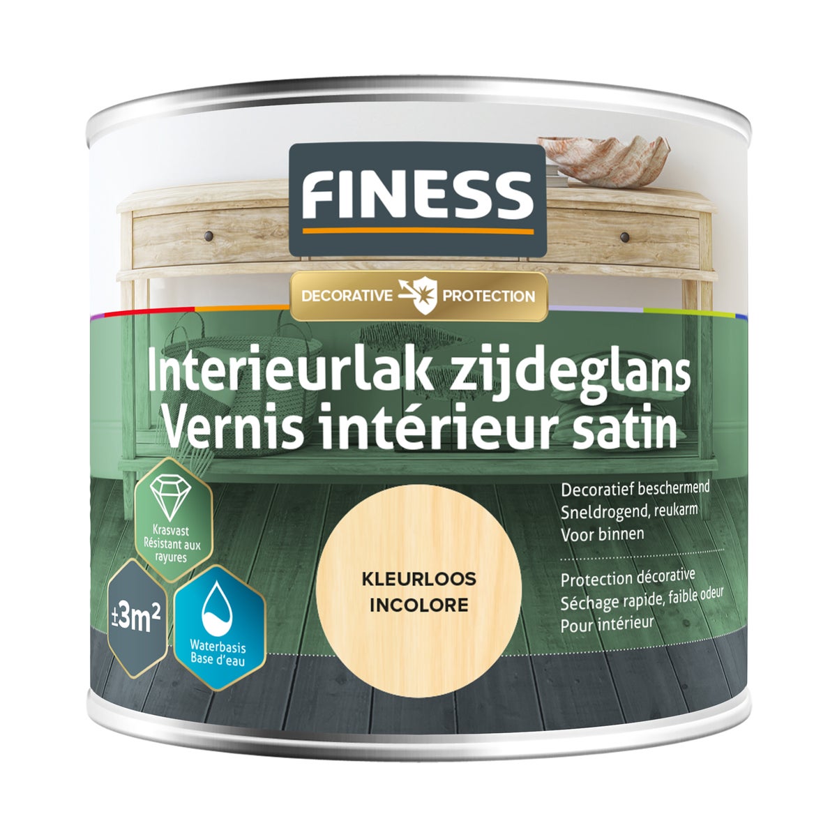 Interieurlak kleurloos 250ml Finess Interieurlak kleurloos 250ml Finess