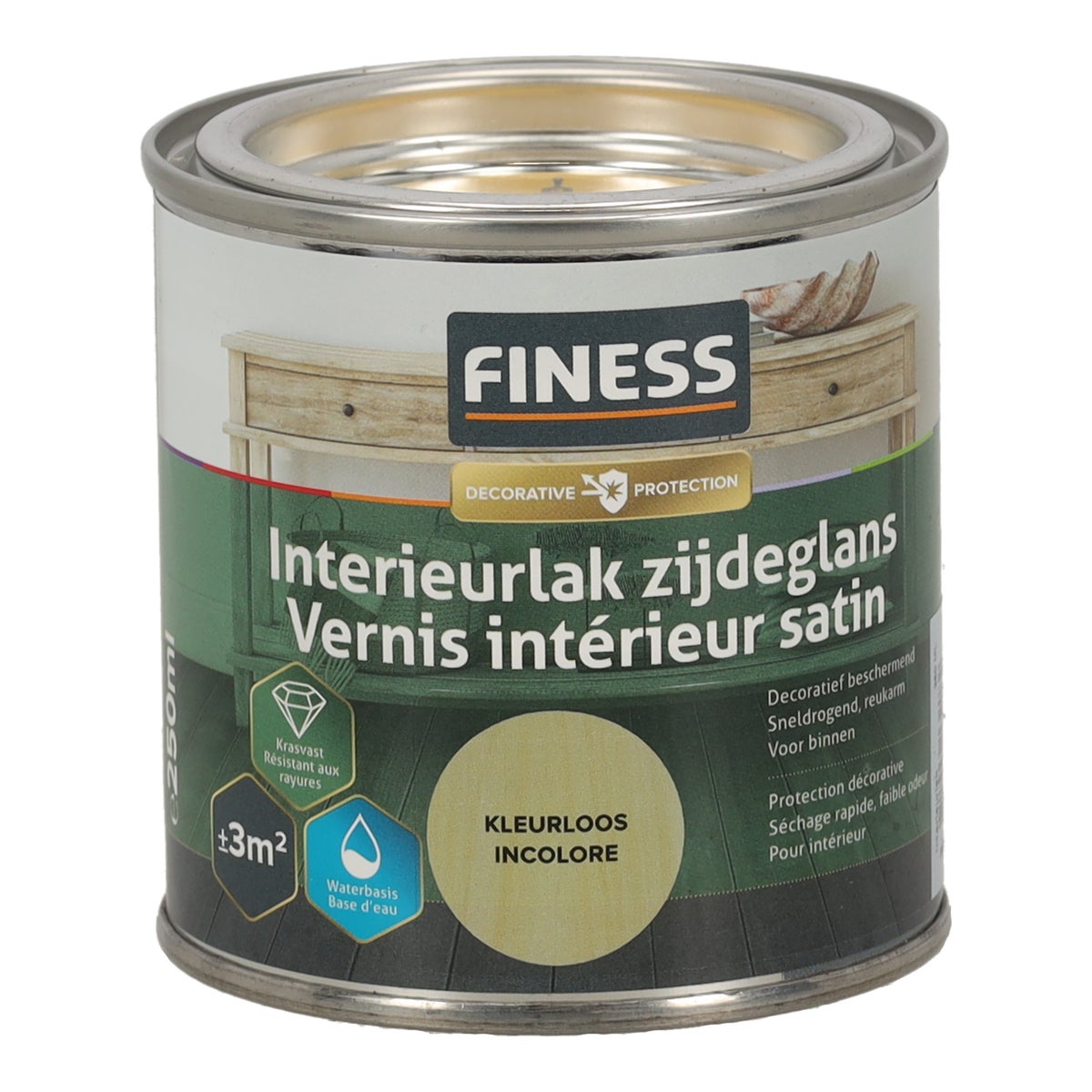 Interieurlak kleurloos 250ml Finess Interieurlak kleurloos 250ml Finess