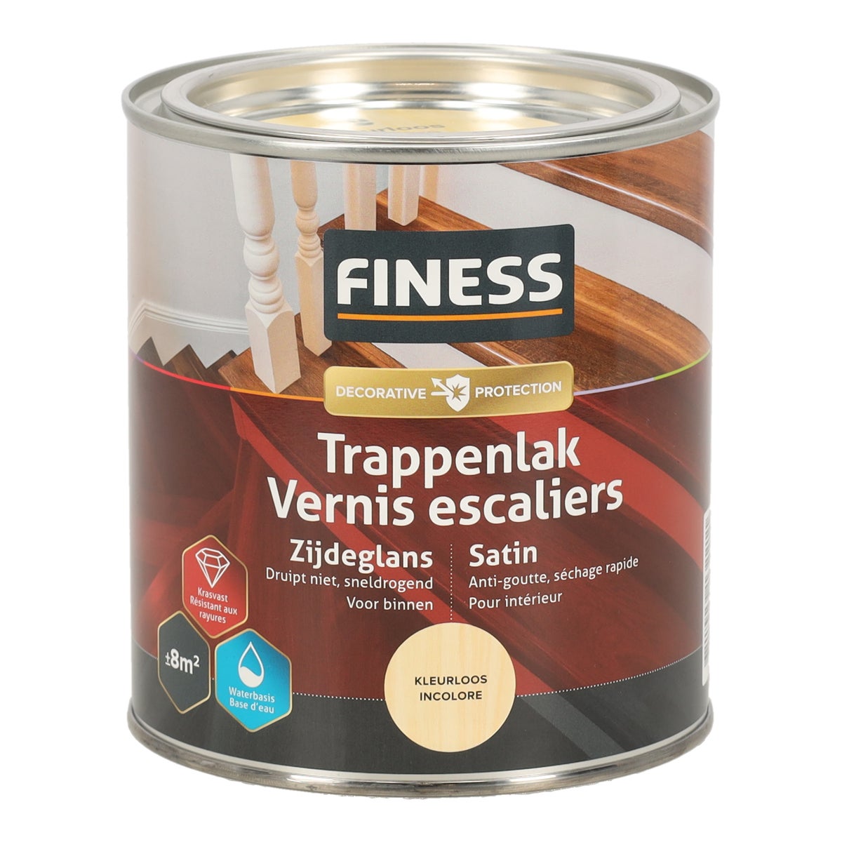 Trappenlak kleurloos 750 ml Finess Trappenlak kleurloos 750 ml Finess