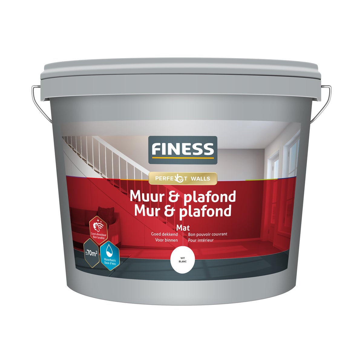 Muurverf wit 1410 10L Finess Muurverf wit 1410 10L Finess