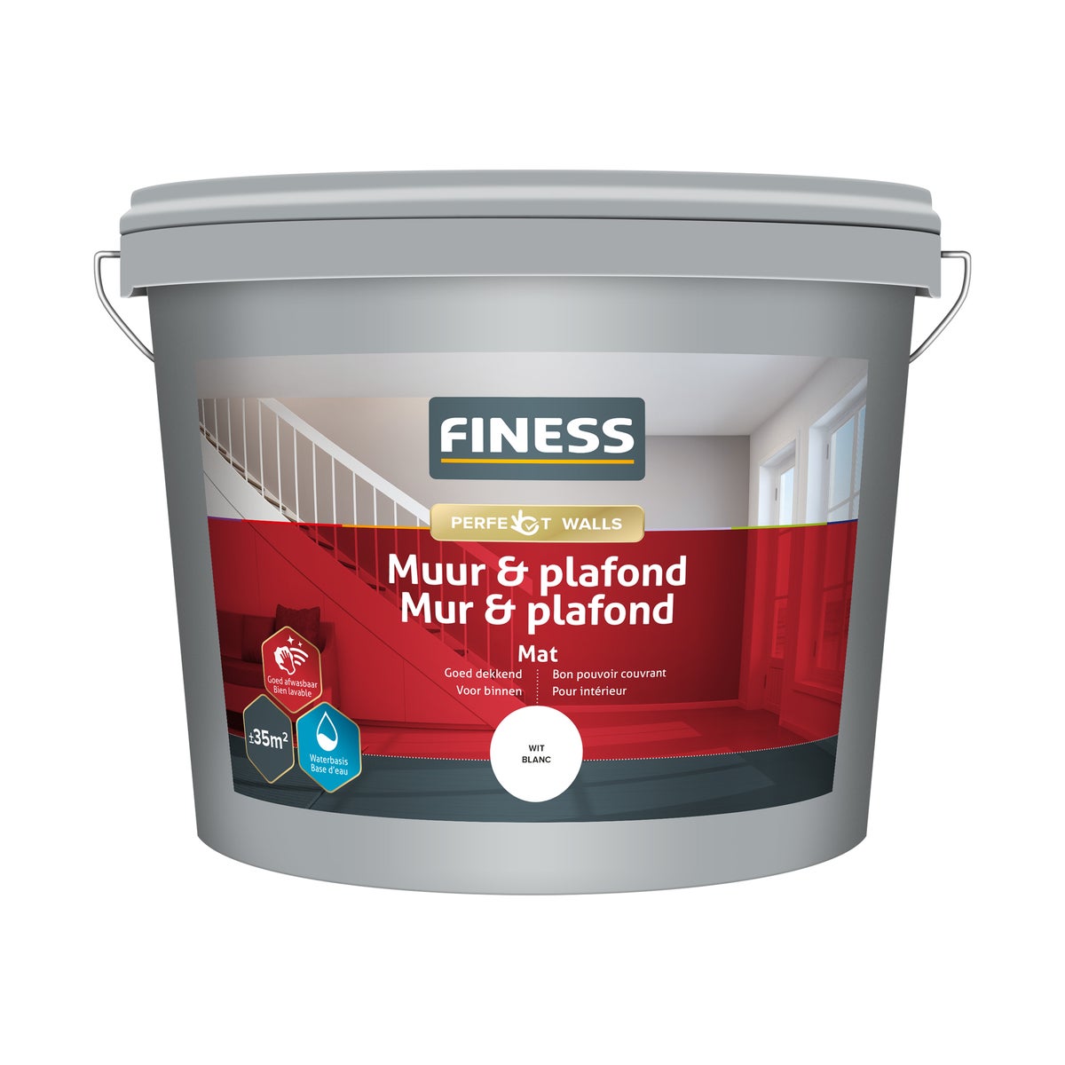 Muurverf wit 1410 5L Finess Muurverf wit 1410 5L Finess