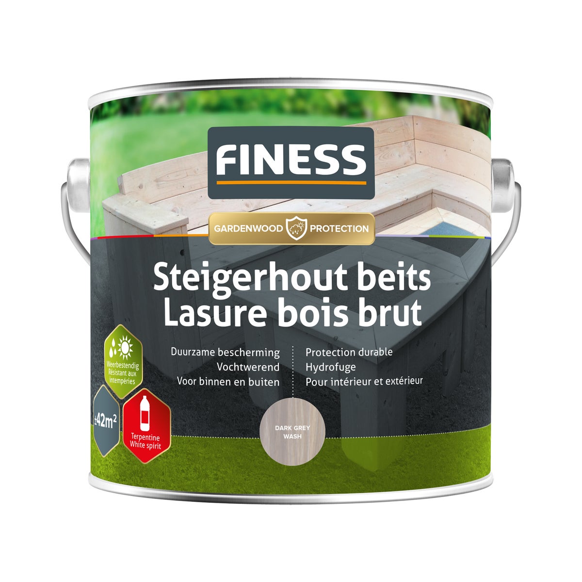 Steigerhoutb dark greywash 2.5L Steigerhoutb dark greywash 2.5L