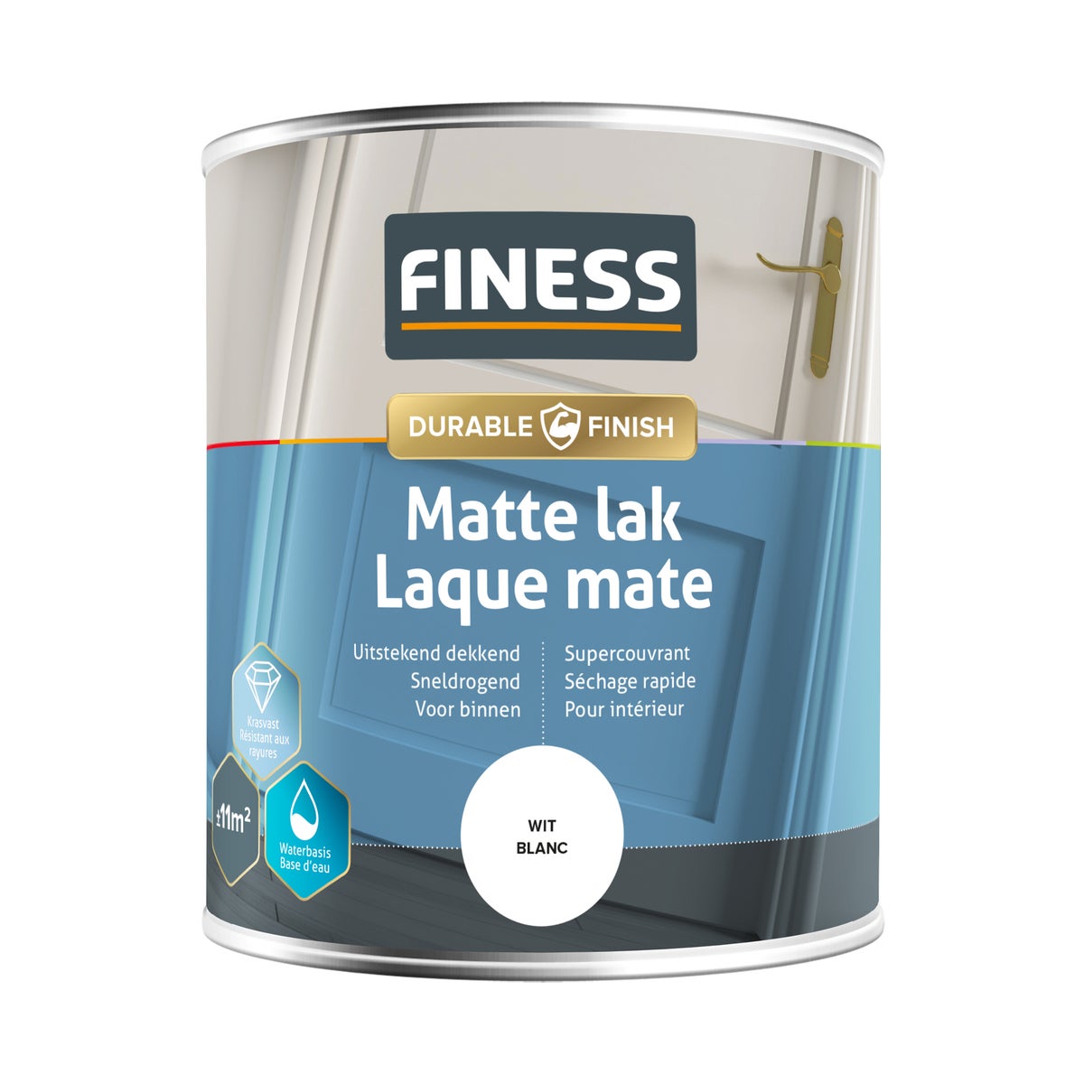 Lak waterb mat wit 1410 750ml Lak waterb mat wit 1410 750ml