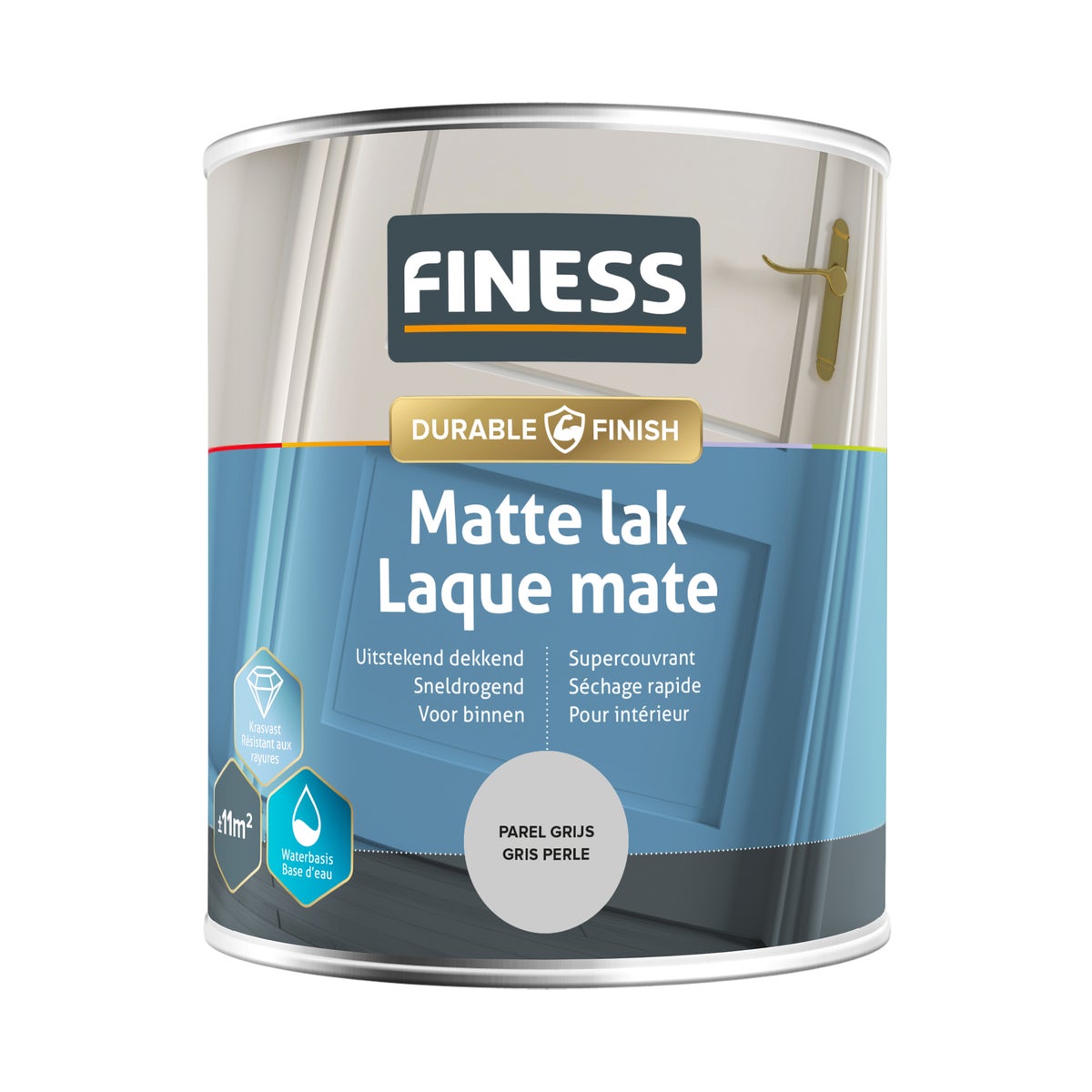 Lak waterb mat p.grijs 1487 750 ml Lak waterb mat p.grijs 1487 750 ml