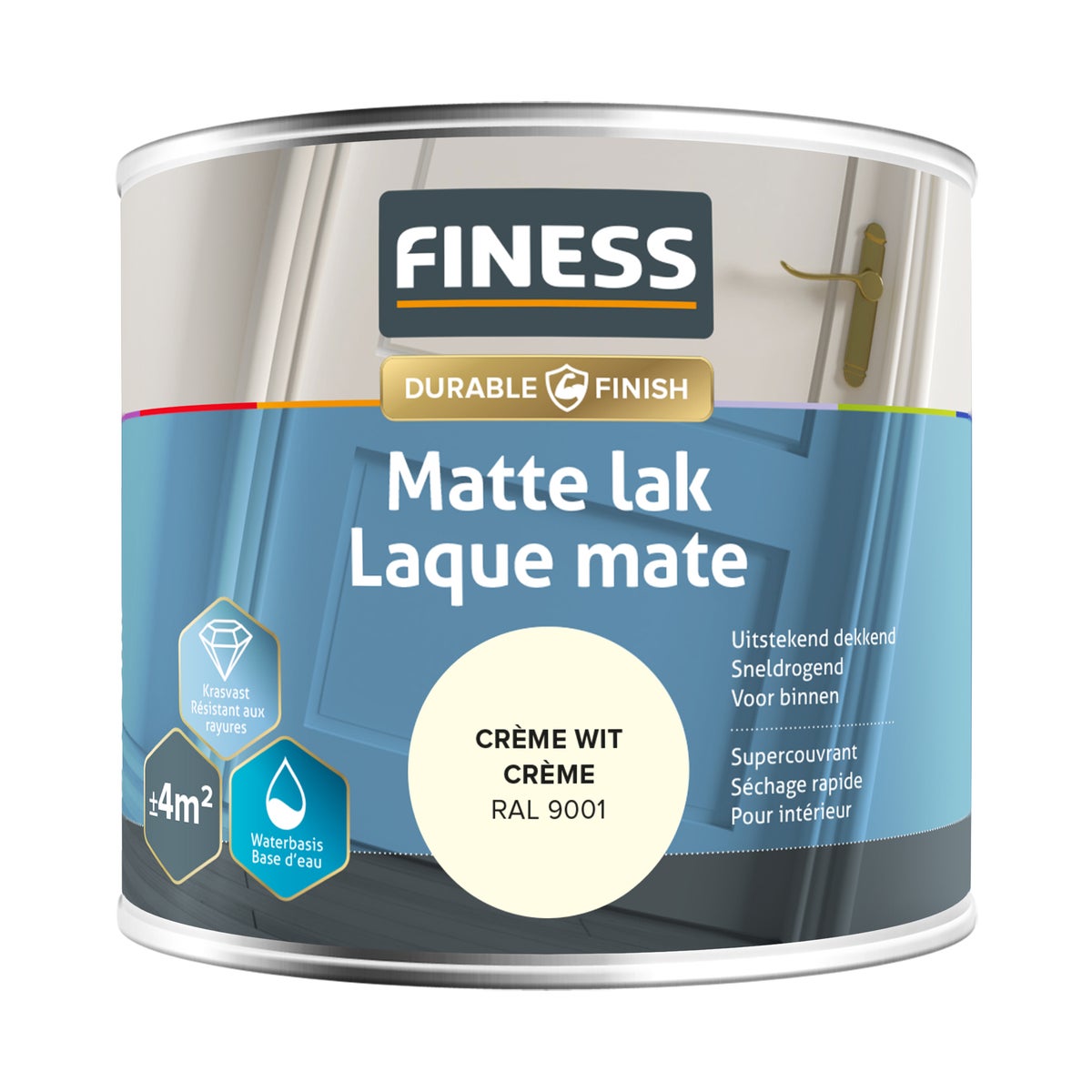 Lak waterb mat c.wit 14204 250ml Lak waterb mat c.wit 14204 250ml