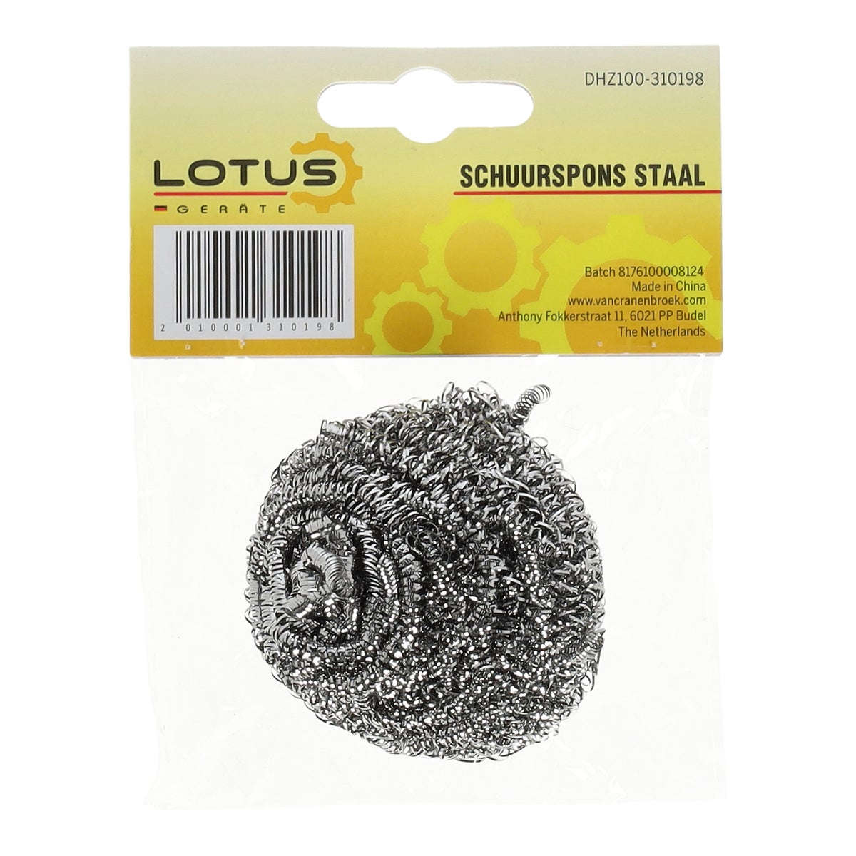 Schuurspons staal Lotus Schuurspons staal Lotus