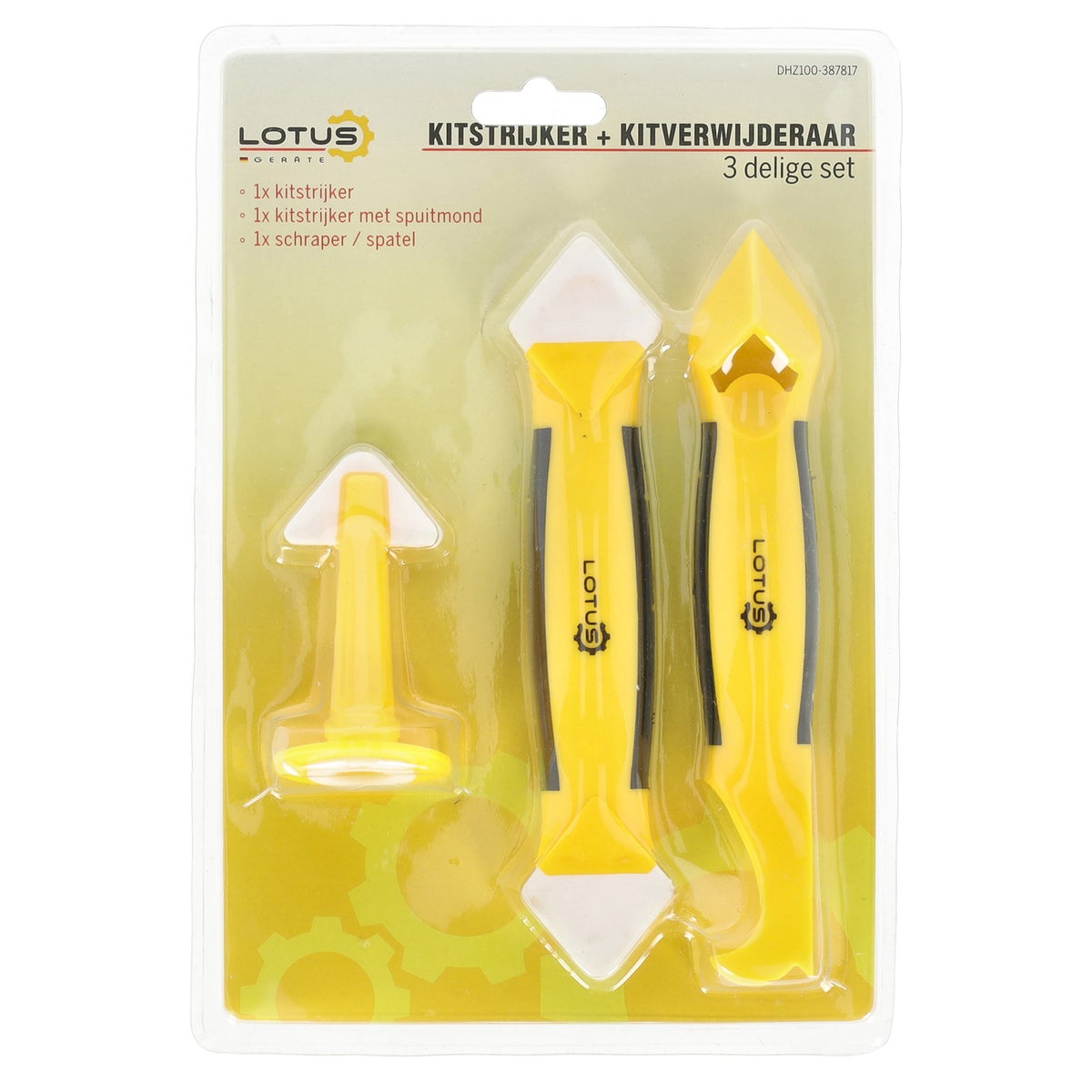 Kitstrijker met kitverwijderaar set 3-delig Lotus Kitstrijker met kitverwijderaar set 3-delig Lotus