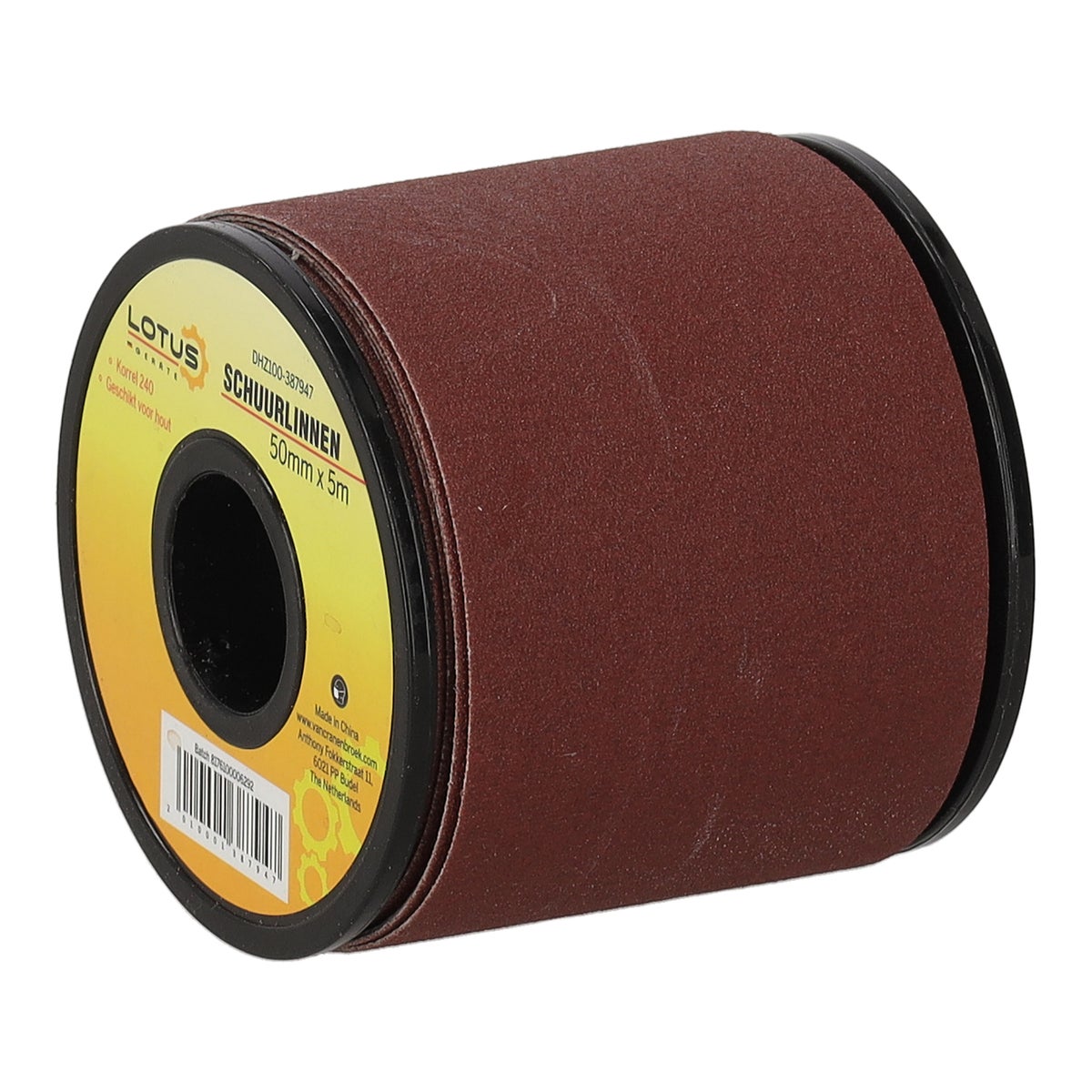 Schuurlinnen 50 mm x 5 m K240 Lotus Schuurlinnen 50 mm x 5 m K240 Lotus