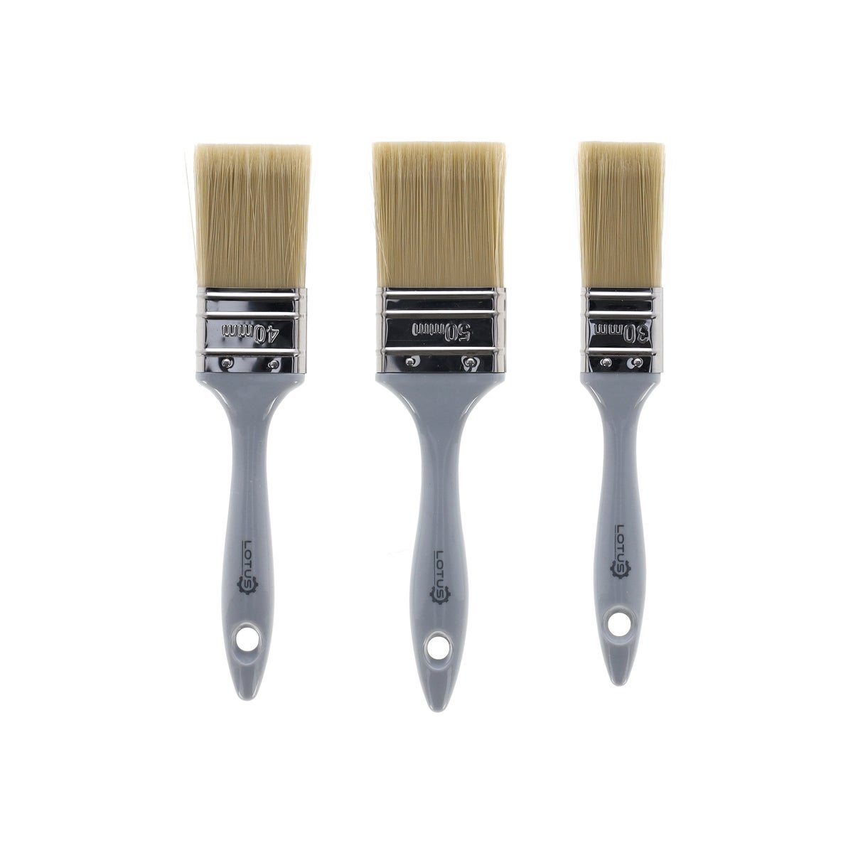 Kwast plat 3-delige set 30-40-50 mm waterbasis Lotus Kwast plat 3-delige set 30-40-50 mm waterbasis Lotus