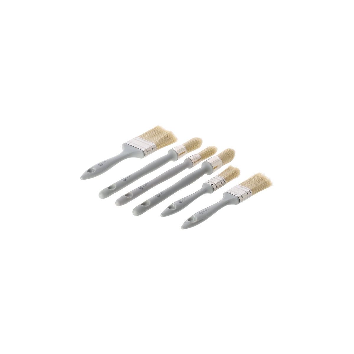 Kwast set rond en plat 6-delig uni Lotus Kwast set rond en plat 6-delig uni Lotus