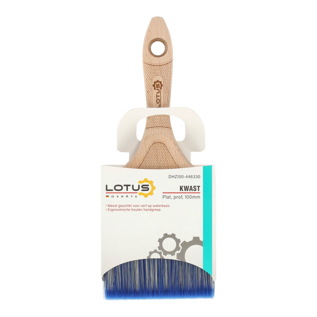 Kwast plat pro 100 mm waterbasis Lotus Kwast plat pro 100 mm waterbasis Lotus