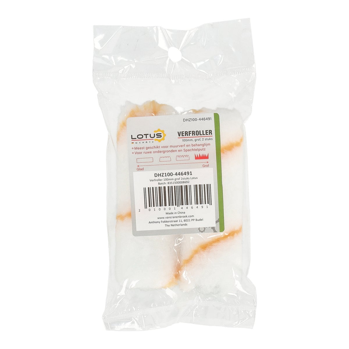 Verfroller 100mm 2stuks Lotus Verfroller 100mm 2stuks Lotus