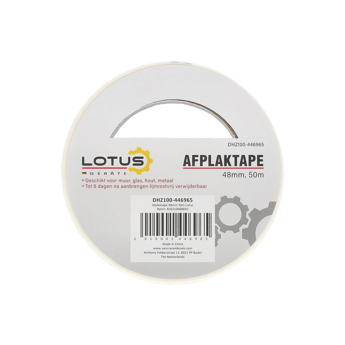 Afplaktape 48 mm 50 m Lotus Afplaktape 48 mm 50 m Lotus