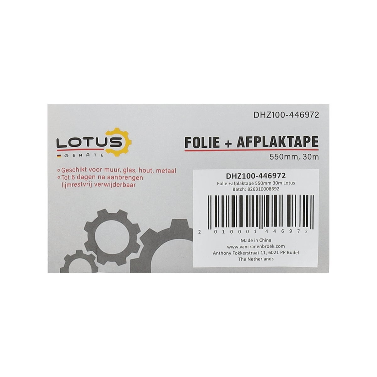 Folie met afplaktape 550 mm 30 m Lotus Folie met afplaktape 550 mm 30 m Lotus