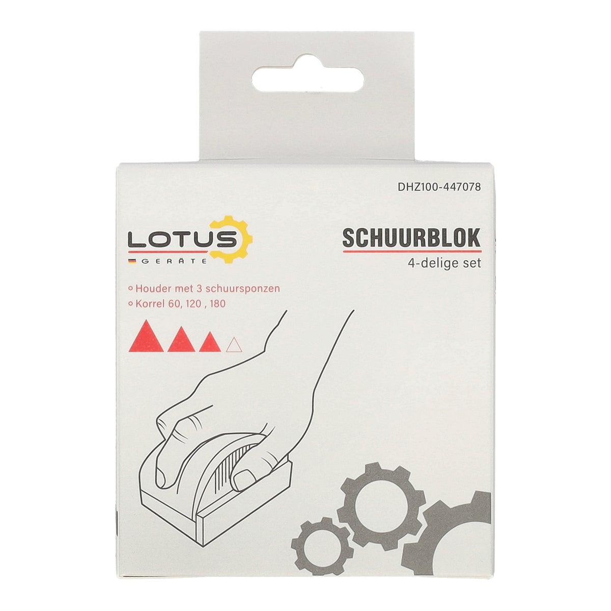 Schuurblok set K60-K120-K180 4-delig Lotus Schuurblok set K60-K120-K180 4-delig Lotus