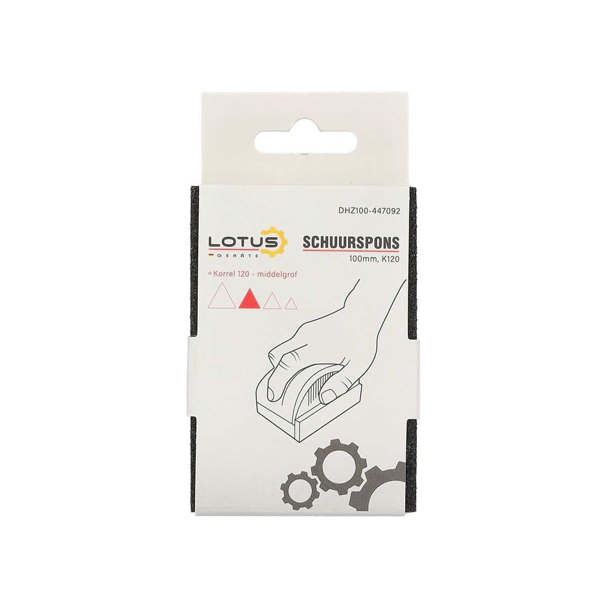 Schuurspons 100 mm K120 medium Lotus Schuurspons 100 mm K120 medium Lotus