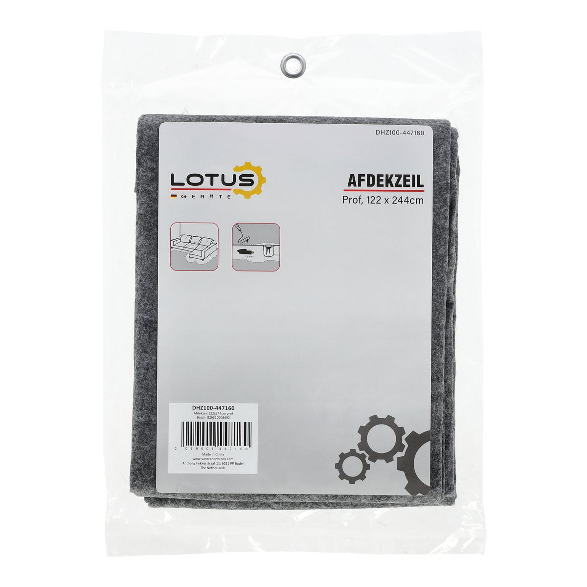 Afdekzeil 122 x 244 cm prof Lotus Afdekzeil 122 x 244 cm prof Lotus