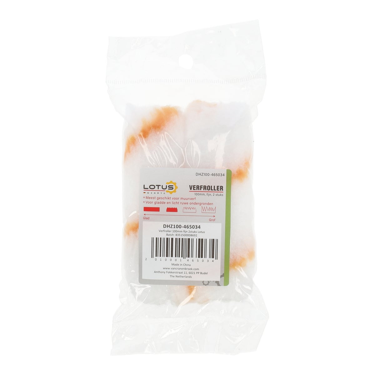 Verfroller 100mm fijn 2stuks Lotus Verfroller 100mm fijn 2stuks Lotus