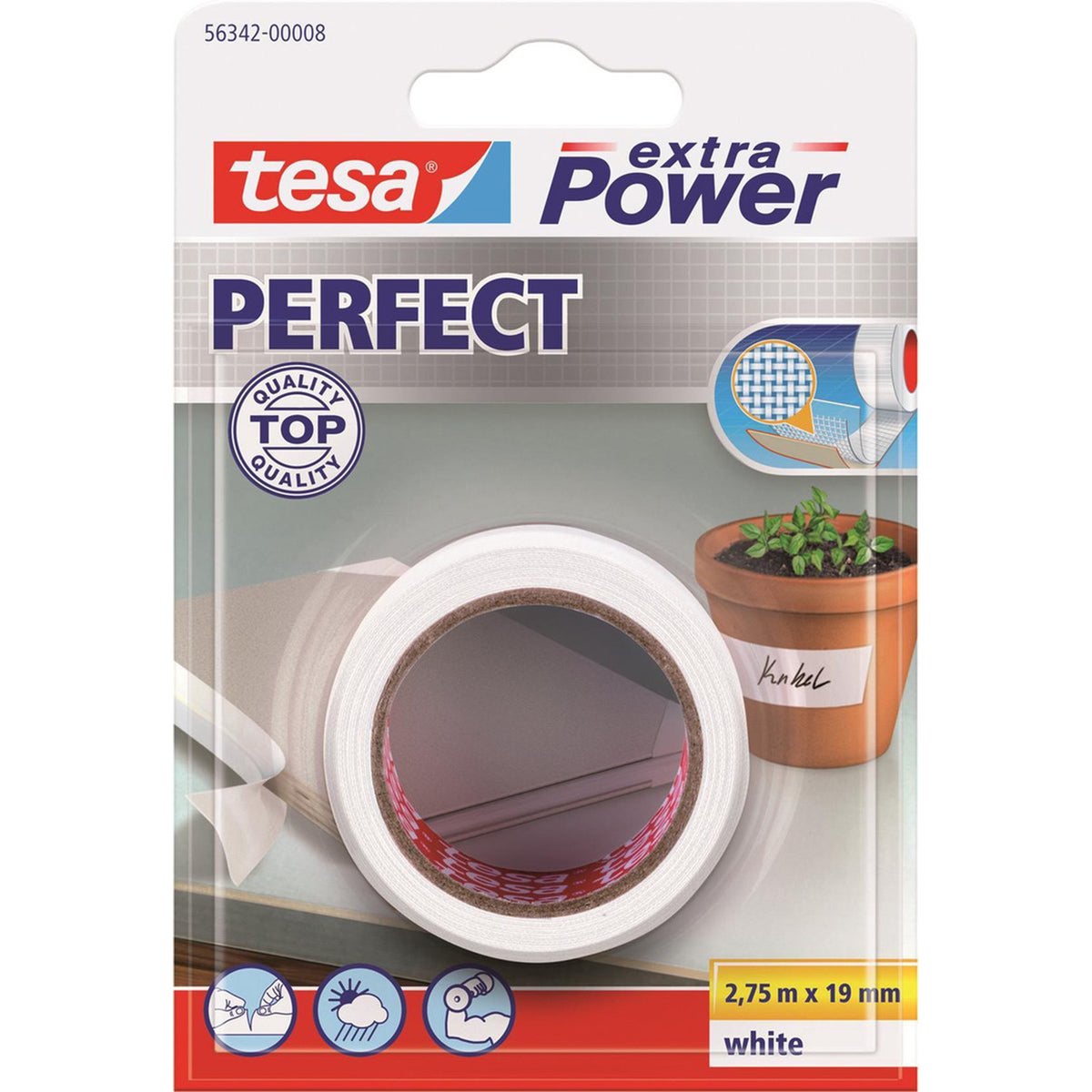 Tape Power Perfect 19mmx2.75M wit Tape Power Perfect 19mmx2.75M wit