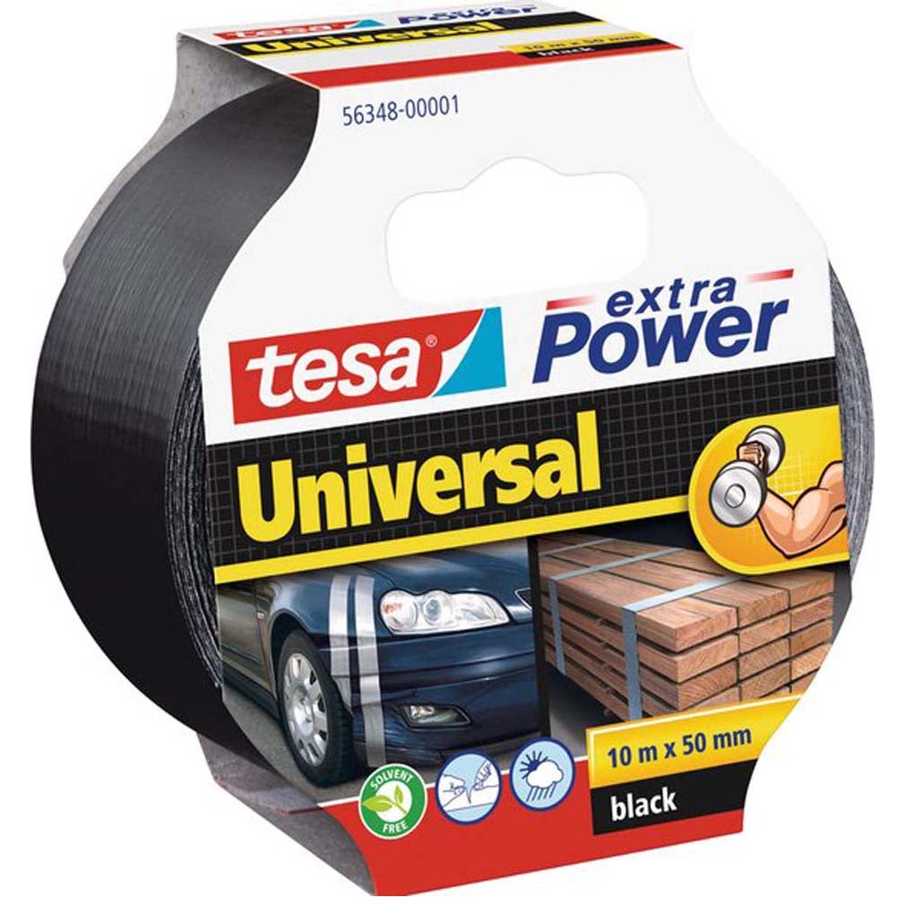 Tape Power uni 50 mm x 10 m zwart Tape Power uni 50 mm x 10 m zwart
