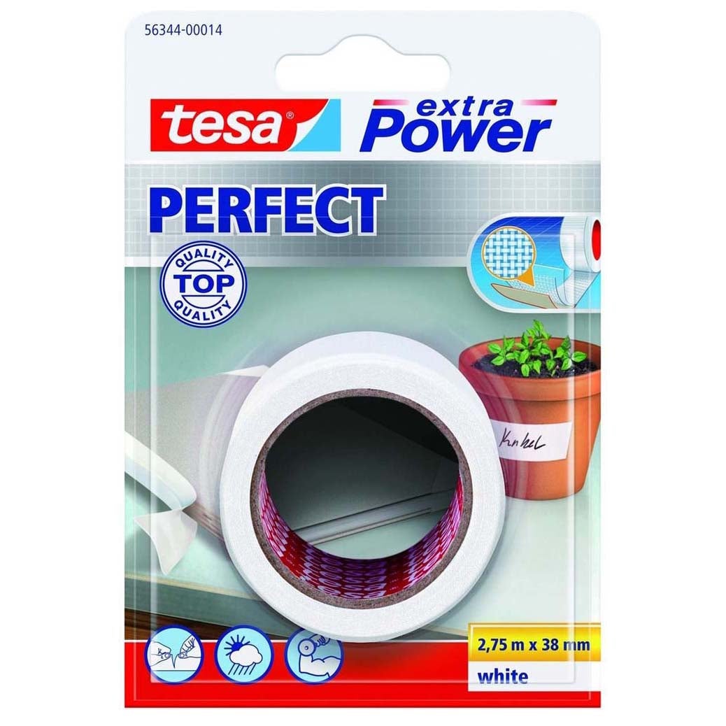 Tape Power Perfect 38 mm x 2.75 m wit Tape Power Perfect 38 mm x 2.75 m wit
