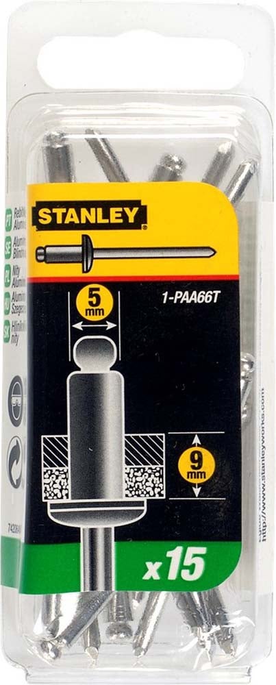 Popnagels 3 x 3 mm 1-PAA42T Stanley Popnagels 3 x 3 mm 1-PAA42T Stanley