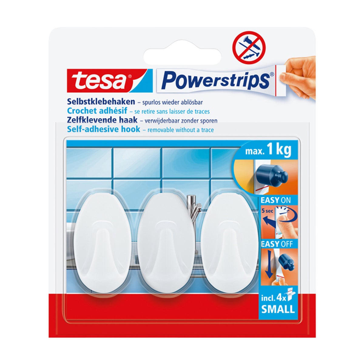 Powerstrips haak S ovaal wit Powerstrips haak S ovaal wit