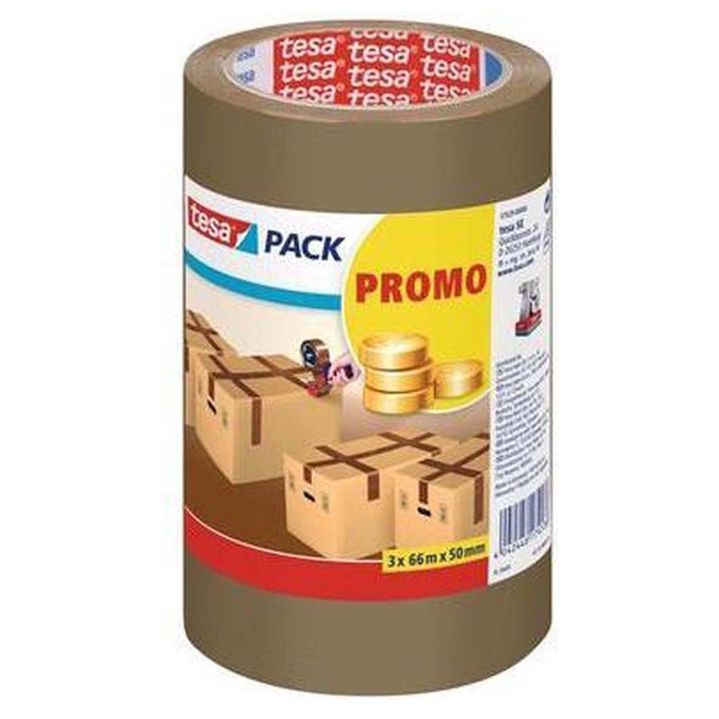 Verpakkingstape bruin 50 mm x 66 m 3 stuks Verpakkingstape bruin 50 mm x 66 m 3 stuks