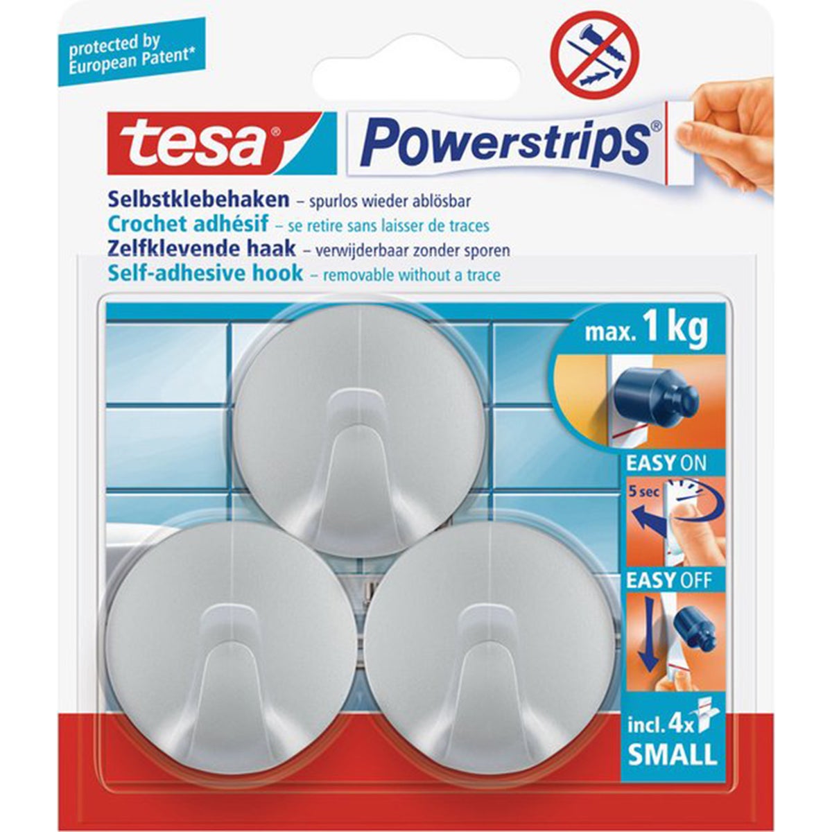 Powerstrips haak S rond chroom Powerstrips haak S rond chroom