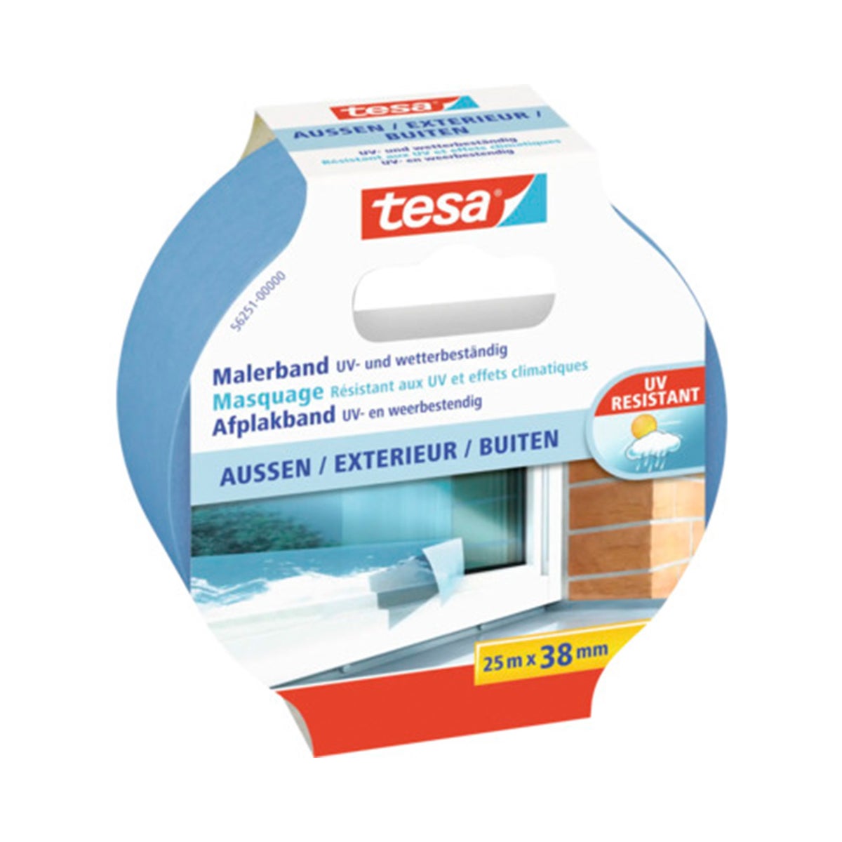 Afplakband outdoor 38mmx25M Afplakband outdoor 38mmx25M