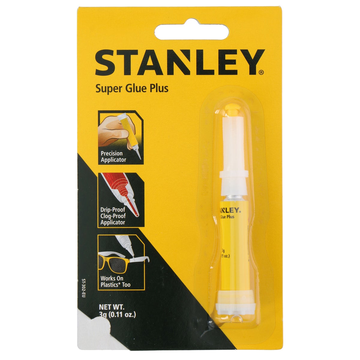 Secondelijm plus 3 gr stanley Secondelijm plus 3 gr stanley